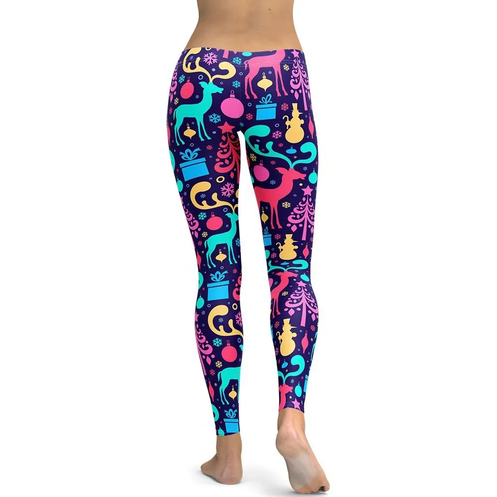 Colorful Christmas Leggings