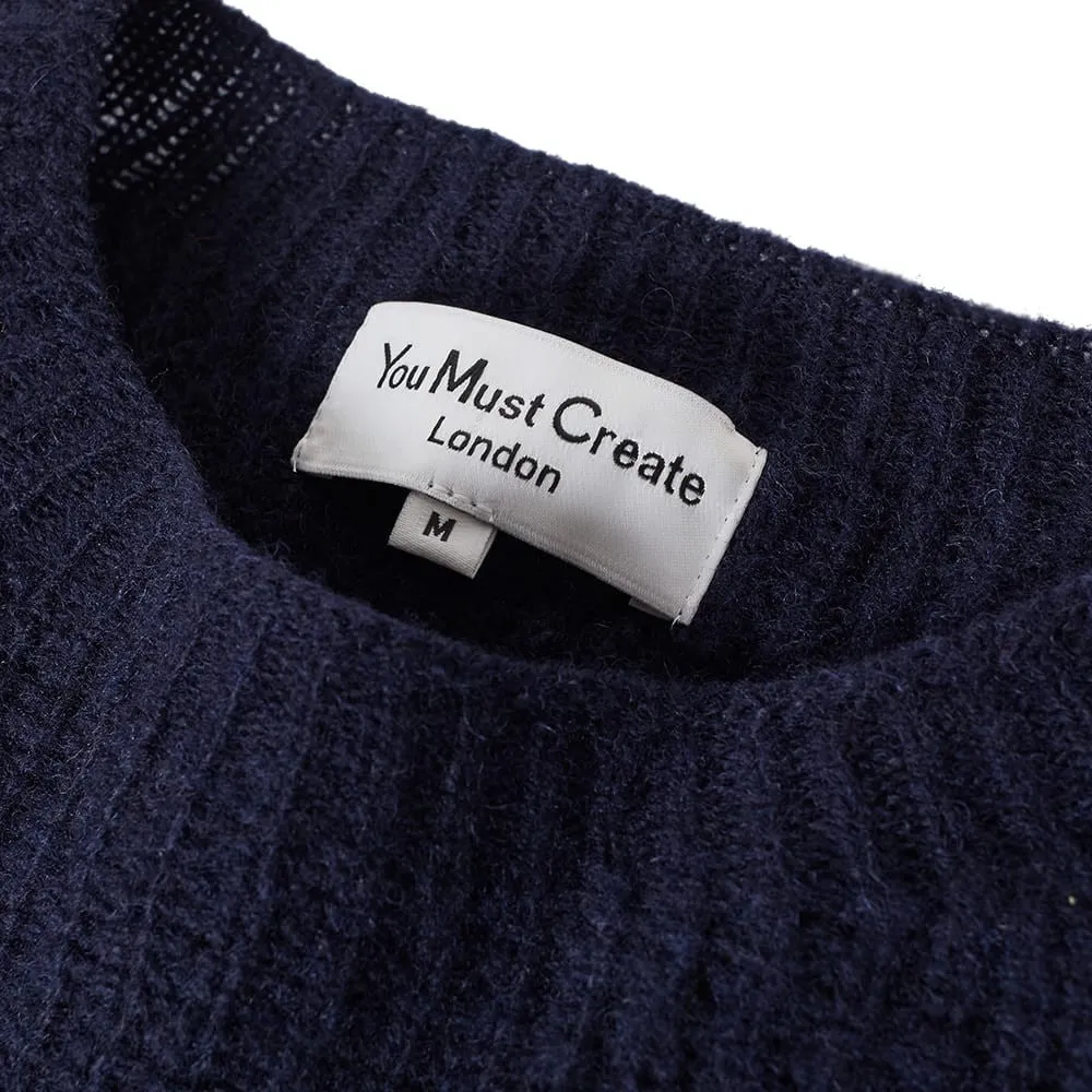 Crew Neck Pullover - Navy - LAST PIECE
