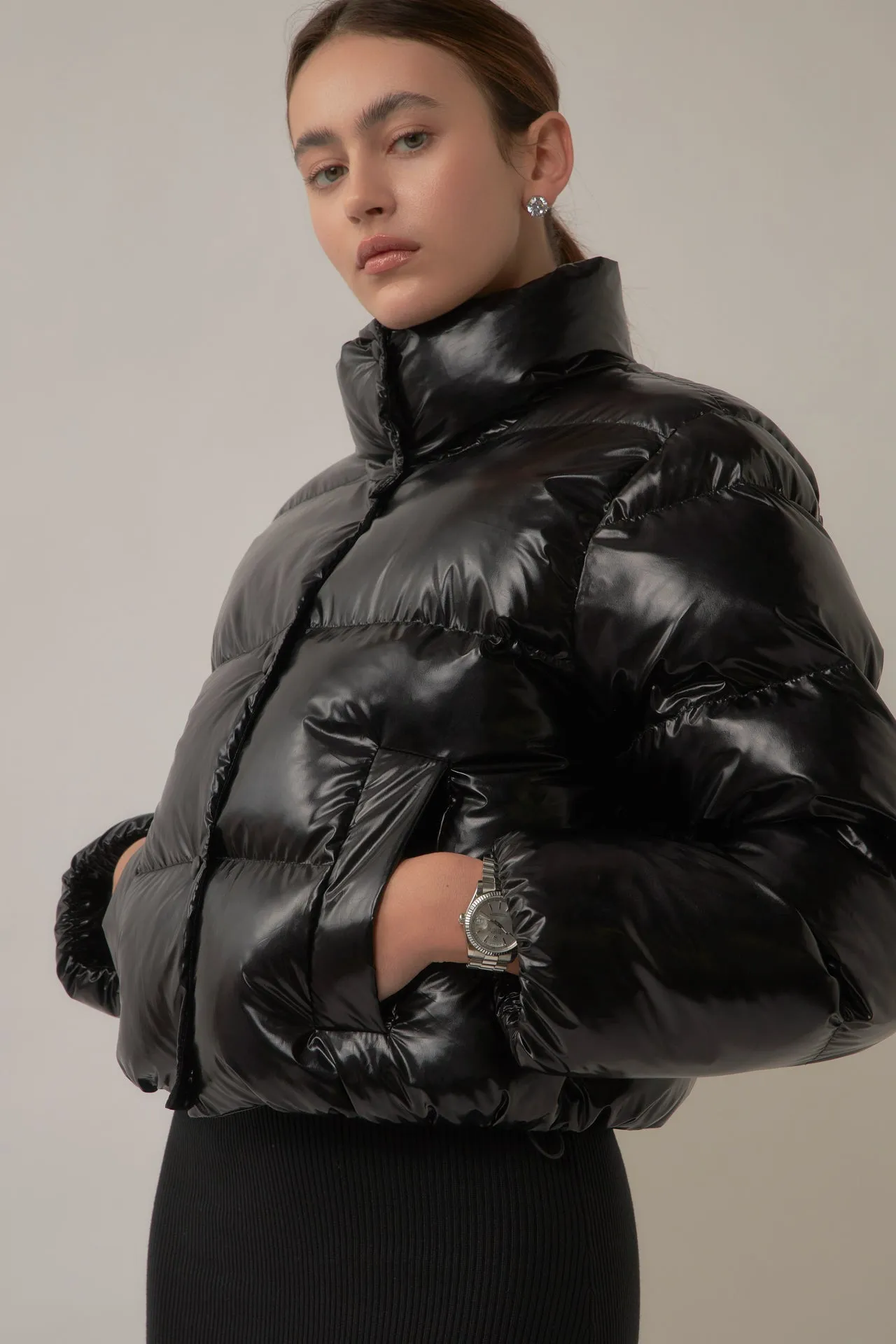 Cropped Puffer Down Jacket