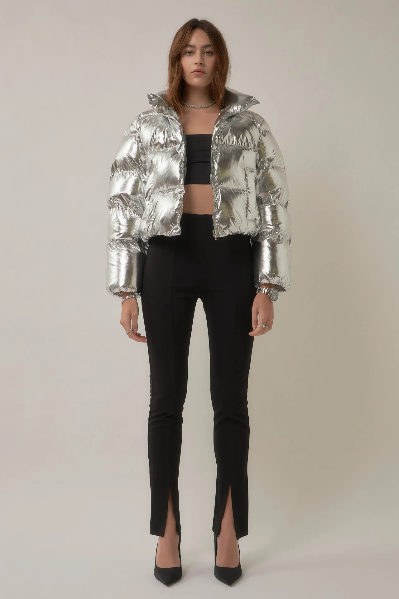 Cropped Puffer Down Jacket