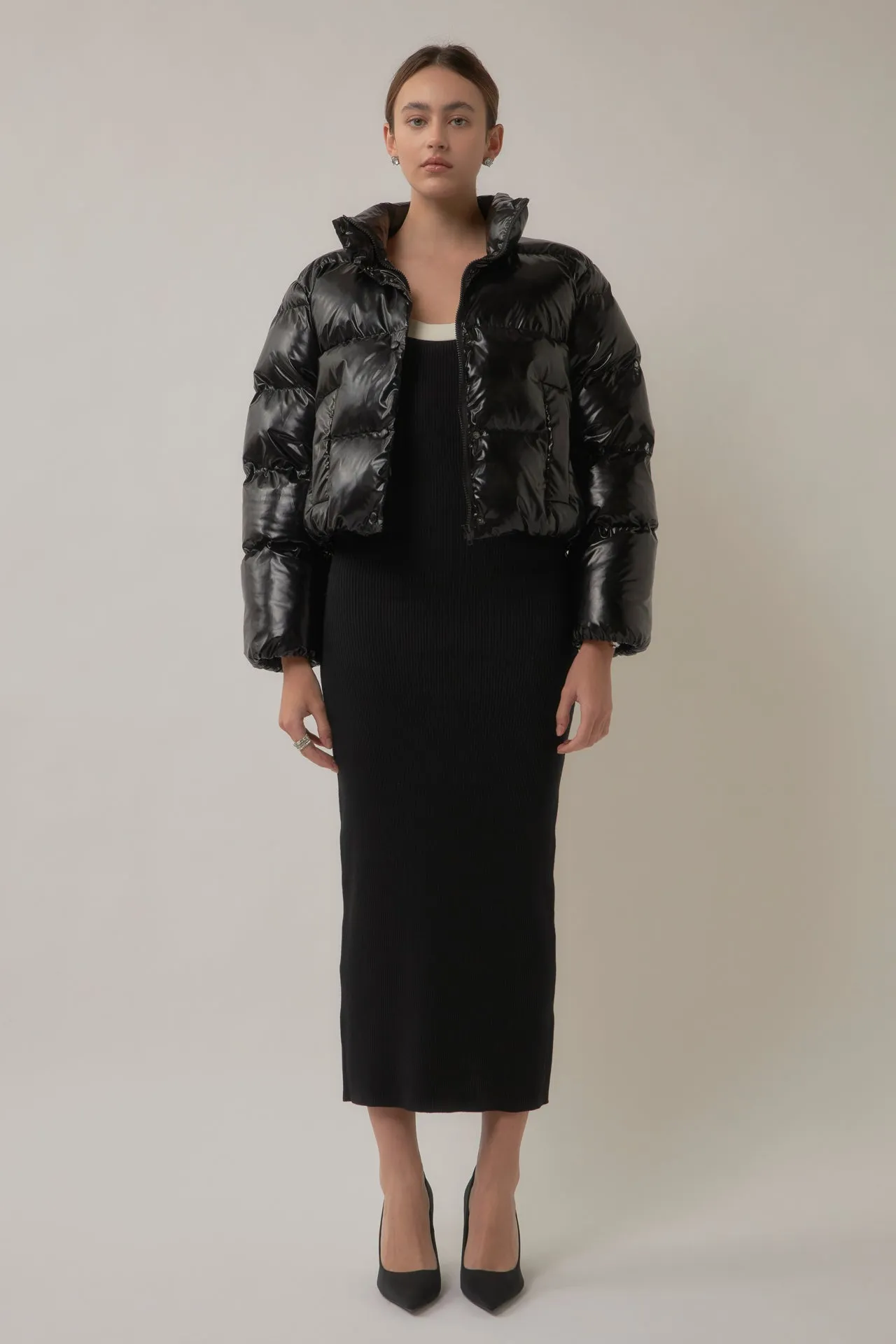 Cropped Puffer Down Jacket