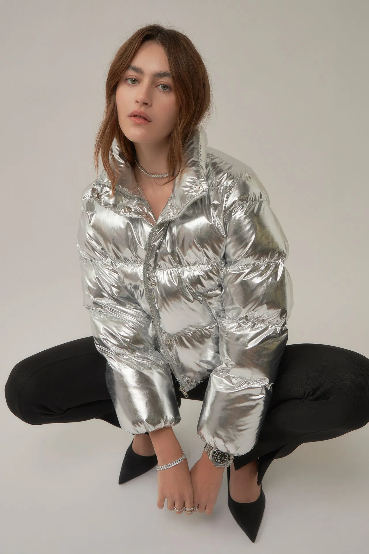 Cropped Puffer Down Jacket