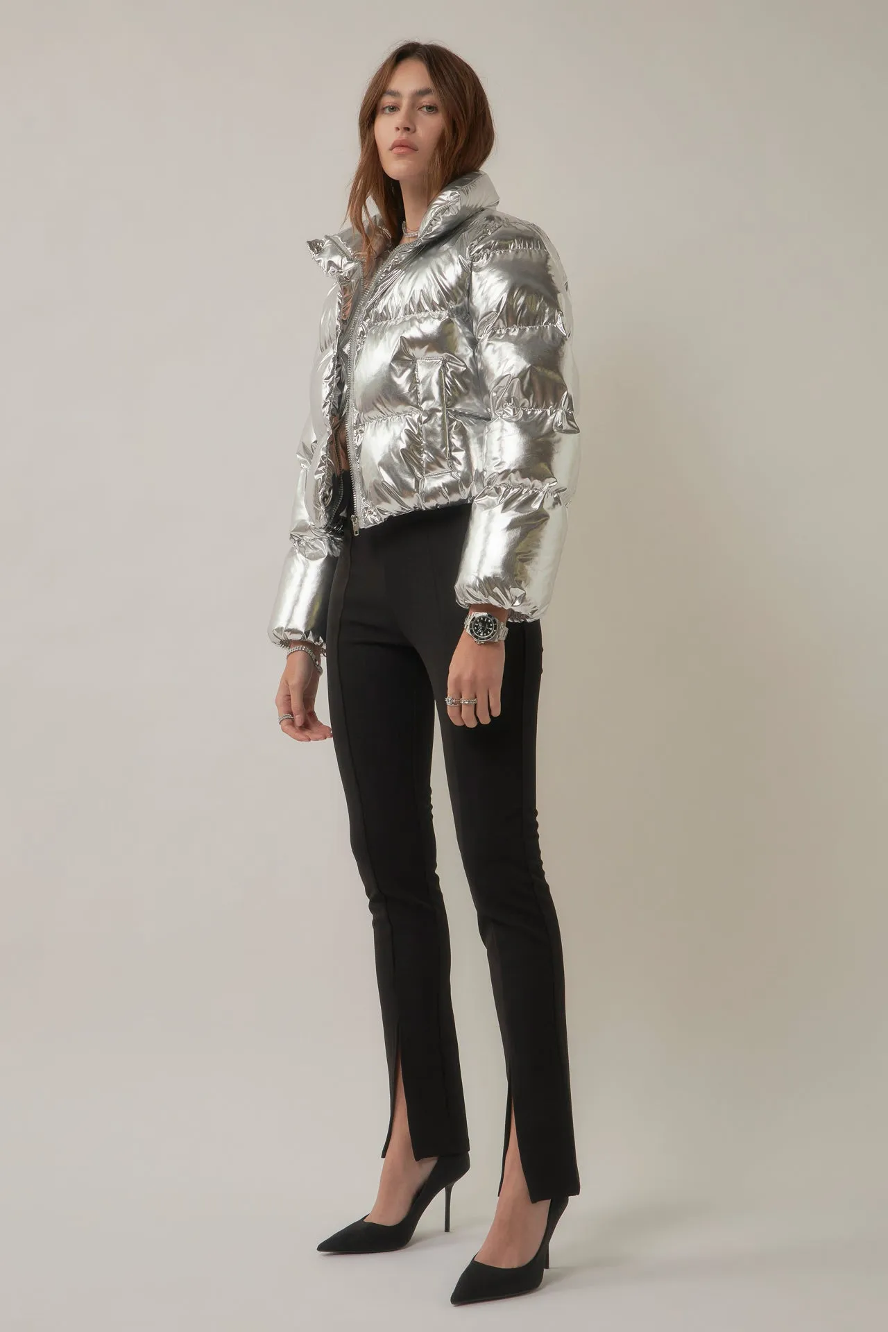 Cropped Puffer Down Jacket