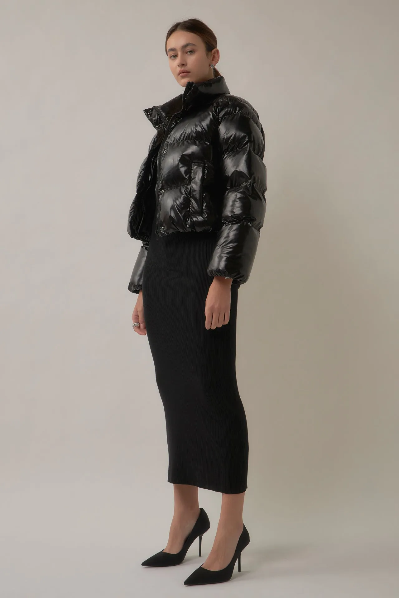 Cropped Puffer Down Jacket