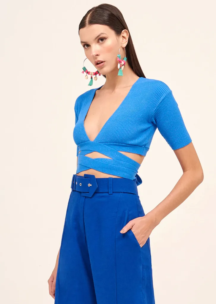 Crossed Knit Top