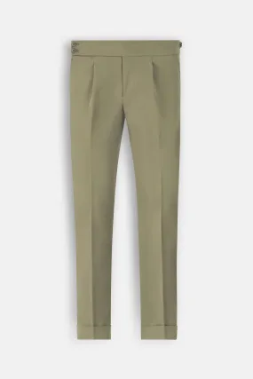 Dark Beige Italian Tailored Classic Pants