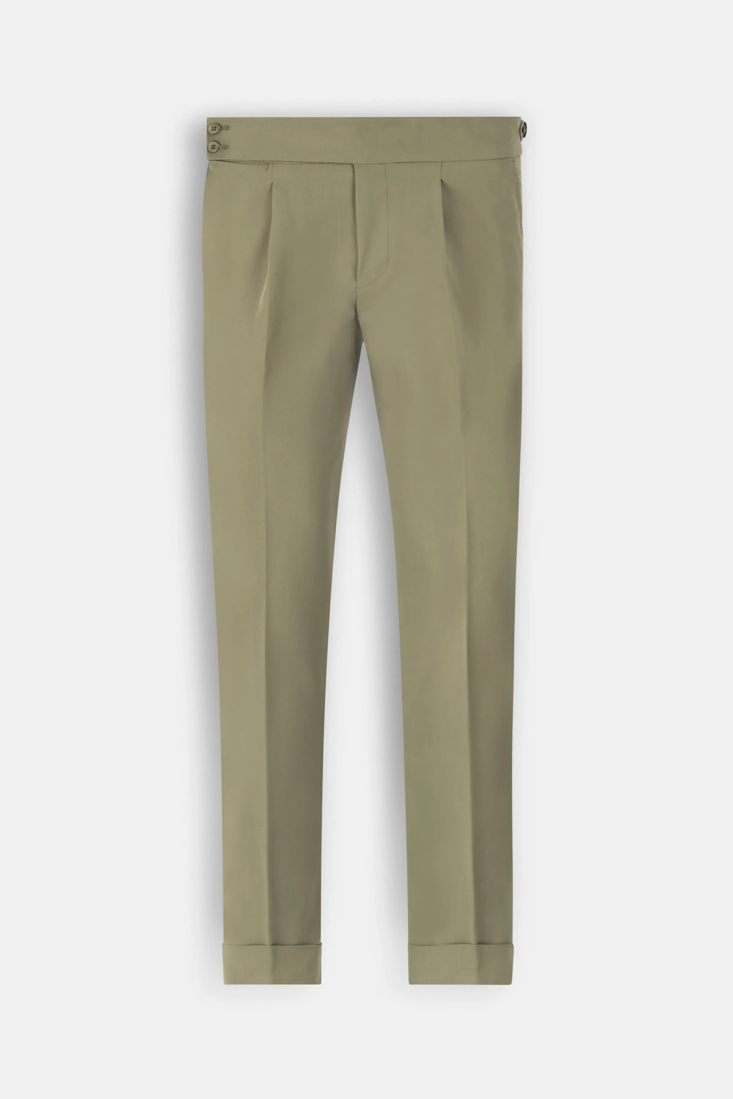 Dark Beige Italian Tailored Classic Pants