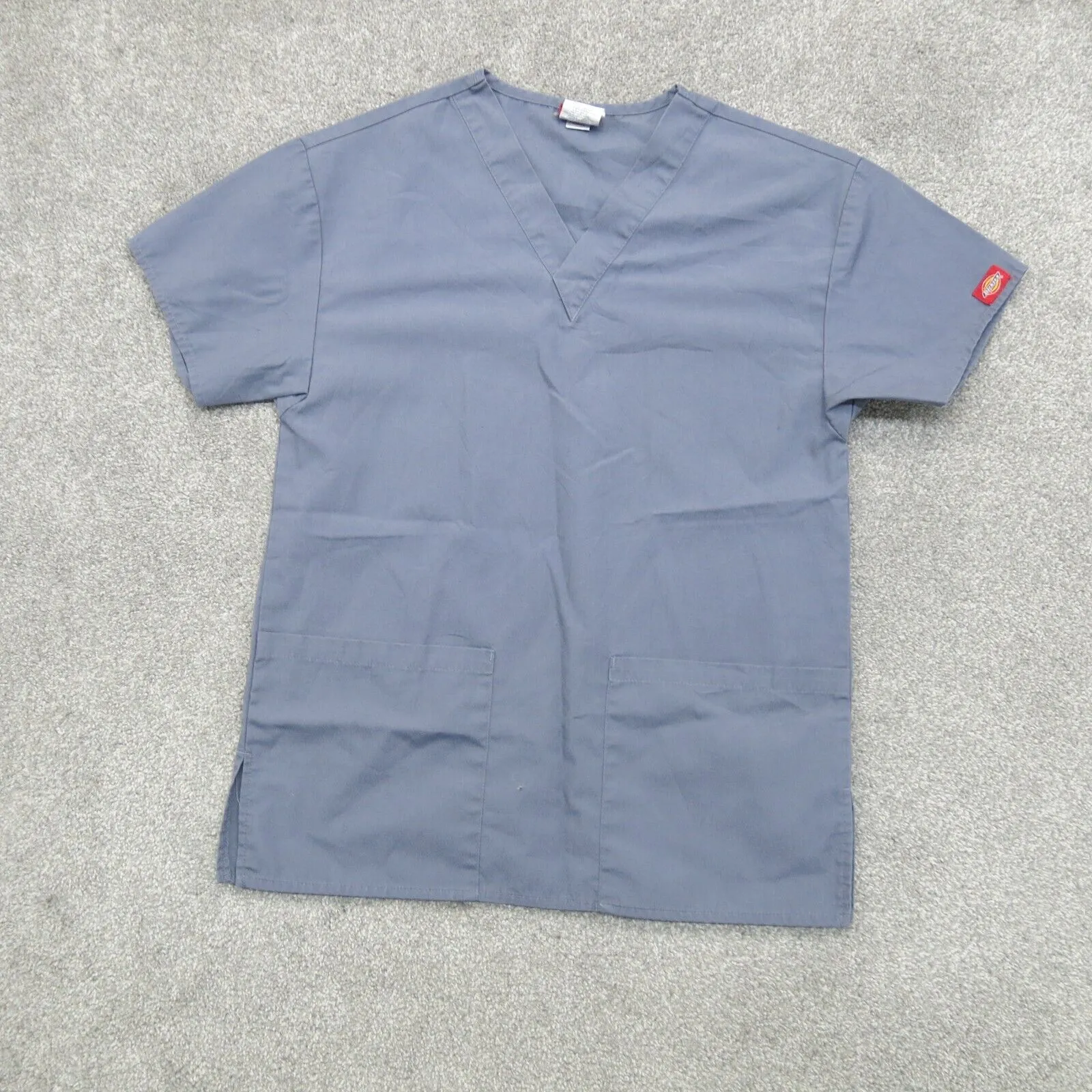 Dickies Womens Casual T Shirt Top V Neck Cap Sleeves Slate Blue Size XX Small