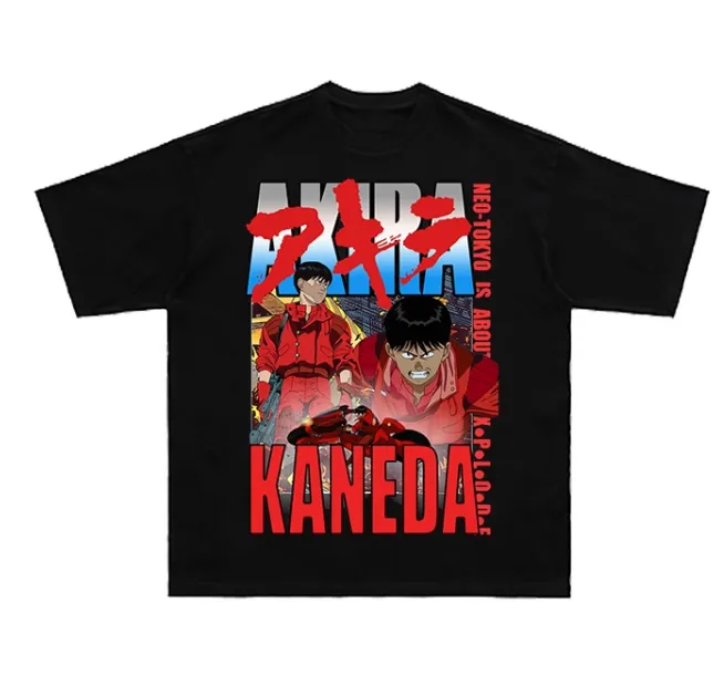 DKTN AKIRA VINTAGE CARTOON PRINT BOOTLEG CREW NECK T SHIRTS