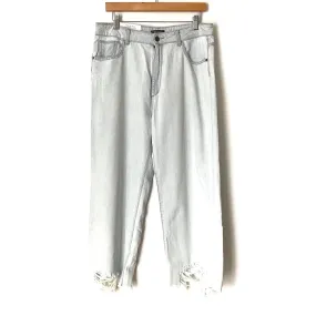 DL1961 Hepburn High-Rise Wide Leg Distressed Light Wash Jeans NWT- Size 32 (Inseam 25")