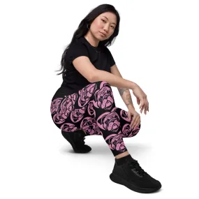 DOG BREED LEGGINGS with pockets - BULLDOG - HERTTAHOUND - pink
