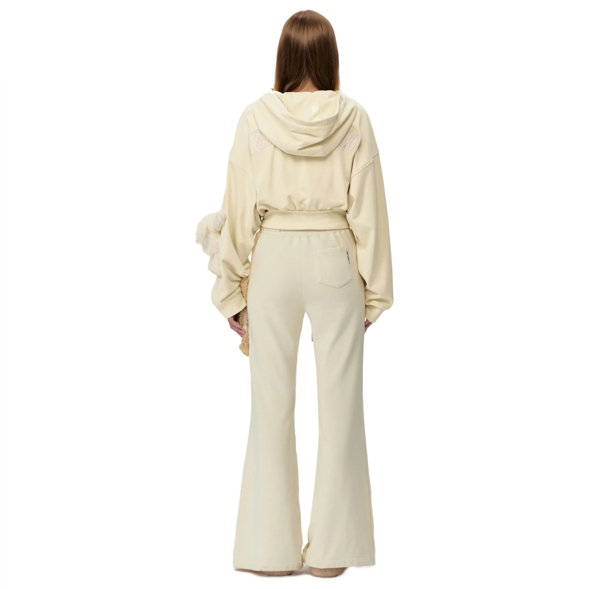 Doozoo Flare Jeans In Beige