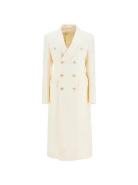 Double-Breasted Wool Maxi Coat
