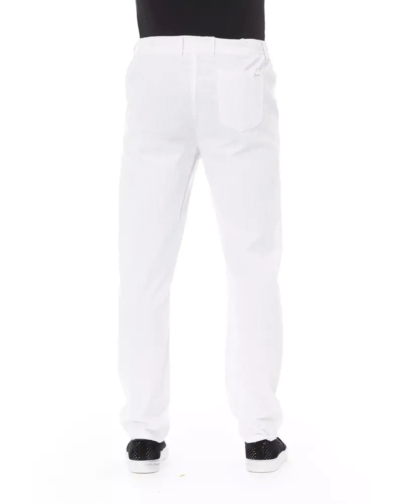 Drawstring Chino Trousers with Side and Back Pockets - W38 US