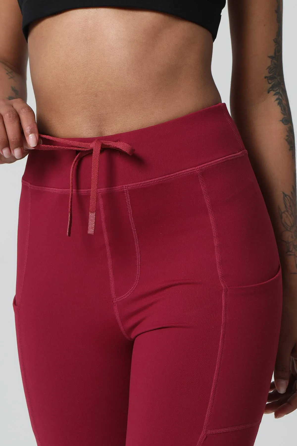 Drawstring High Rise Lounge Leggings with Pockets