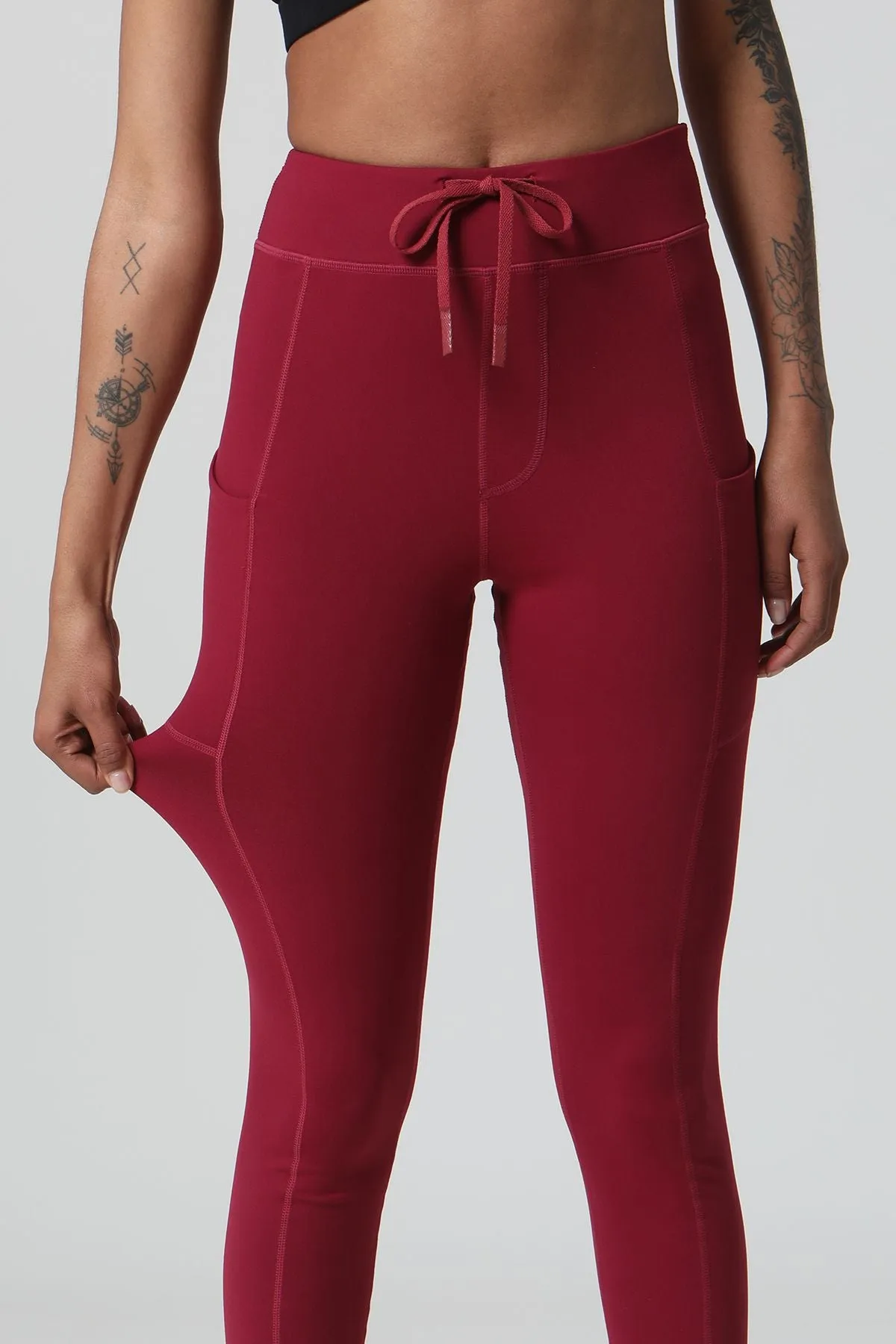 Drawstring High Rise Lounge Leggings with Pockets
