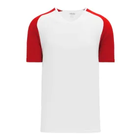 Dryflex V-Neck Pullover White-Red Jersey