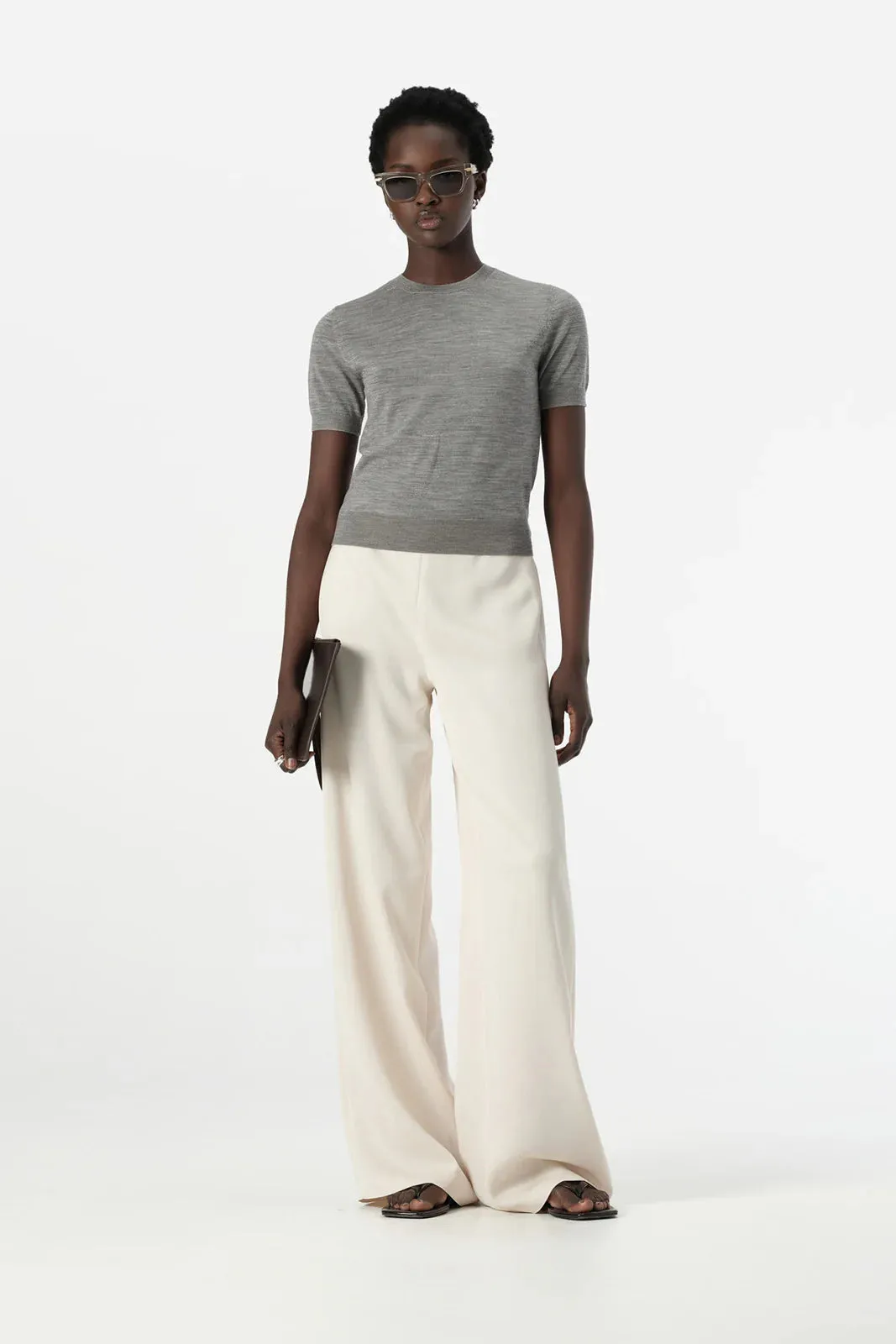 Elka Collective Ash Knit Tee - Grey Marle