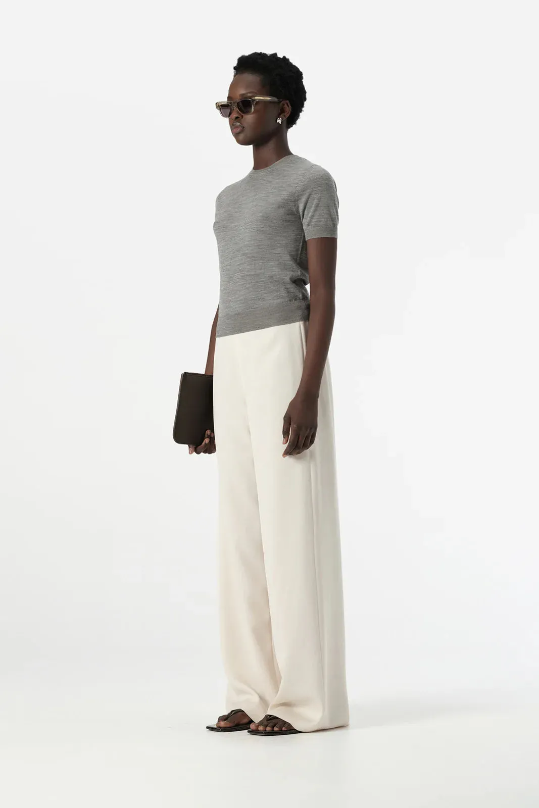 Elka Collective Ash Knit Tee - Grey Marle