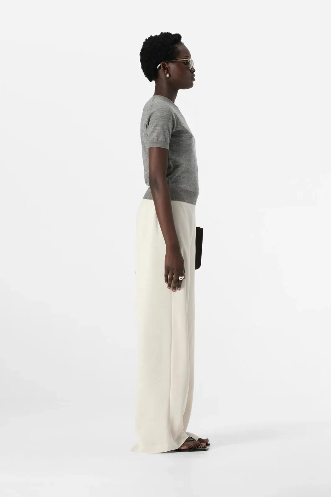 Elka Collective Ash Knit Tee - Grey Marle