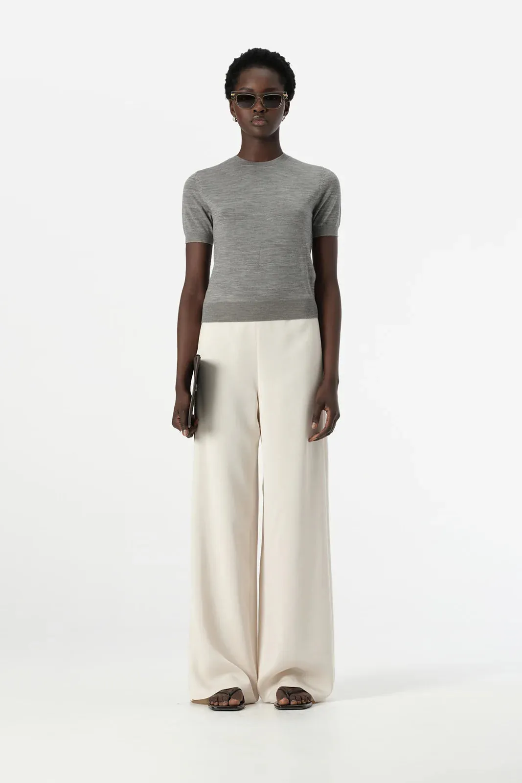 Elka Collective Ash Knit Tee - Grey Marle