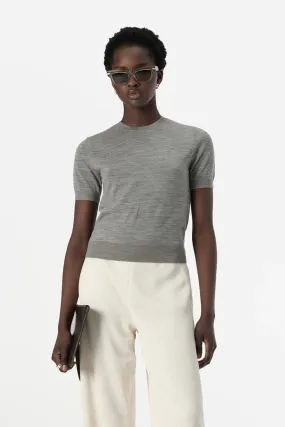 Elka Collective Ash Knit Tee - Grey Marle