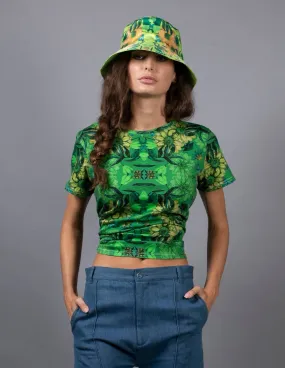 EMERALD GREEN FLORAL T-SHIRT