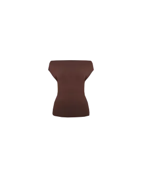 EMMA KNIT TOP CHOCOLATE