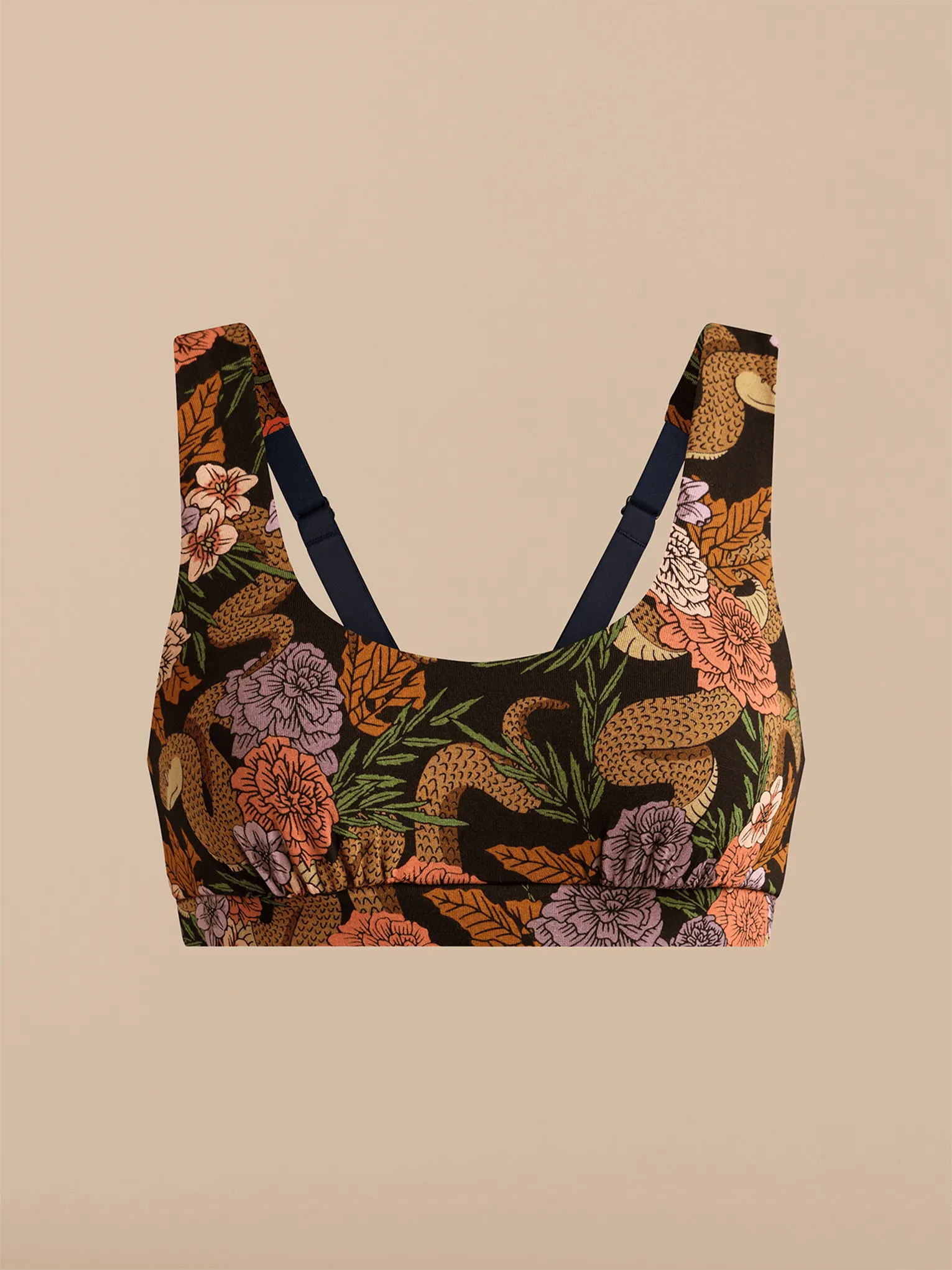 FeelFree Square Neck Bralette | Garden Snake
