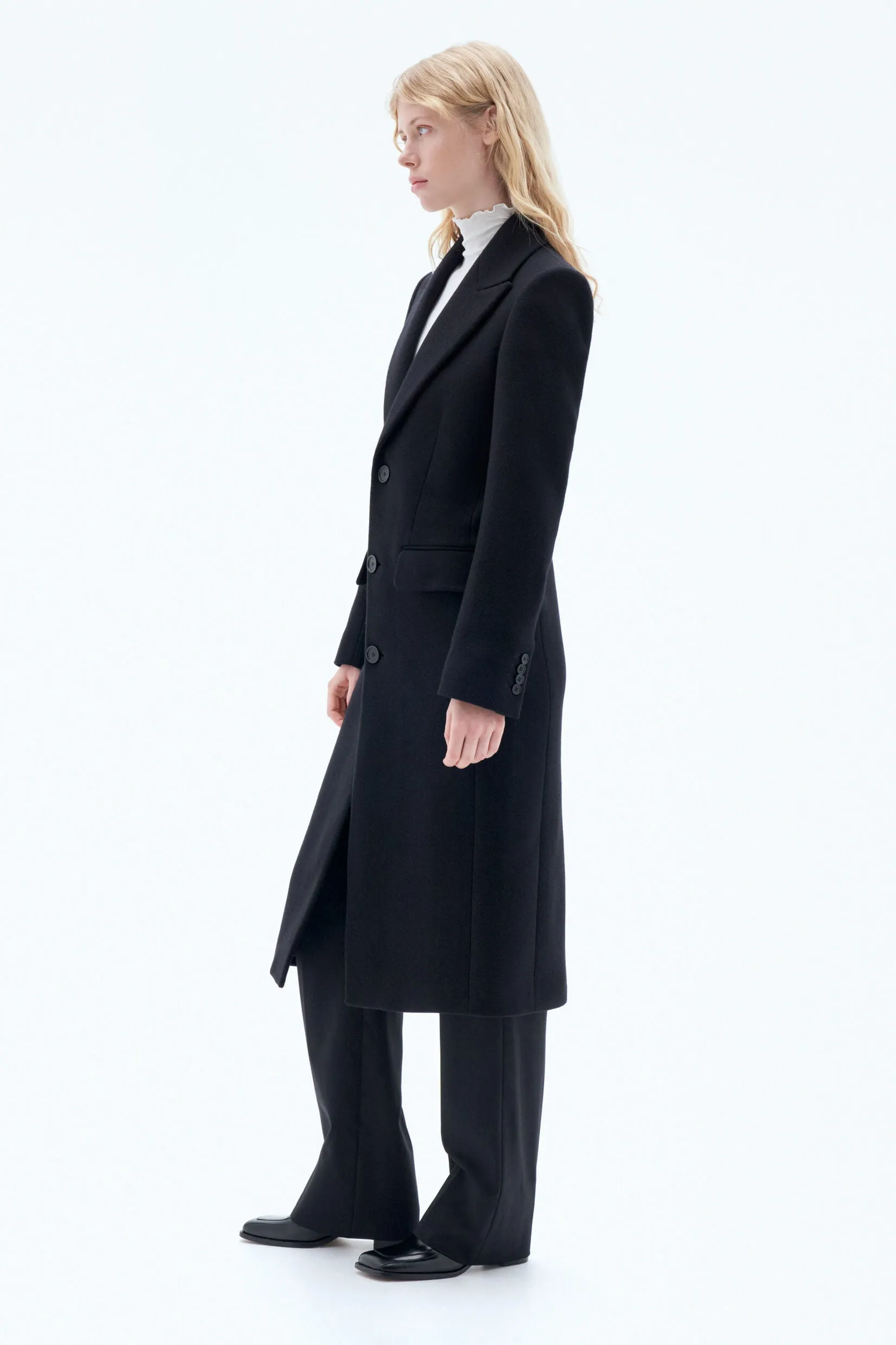 Filippa K Capsule 93: Slim Black Wool Coat