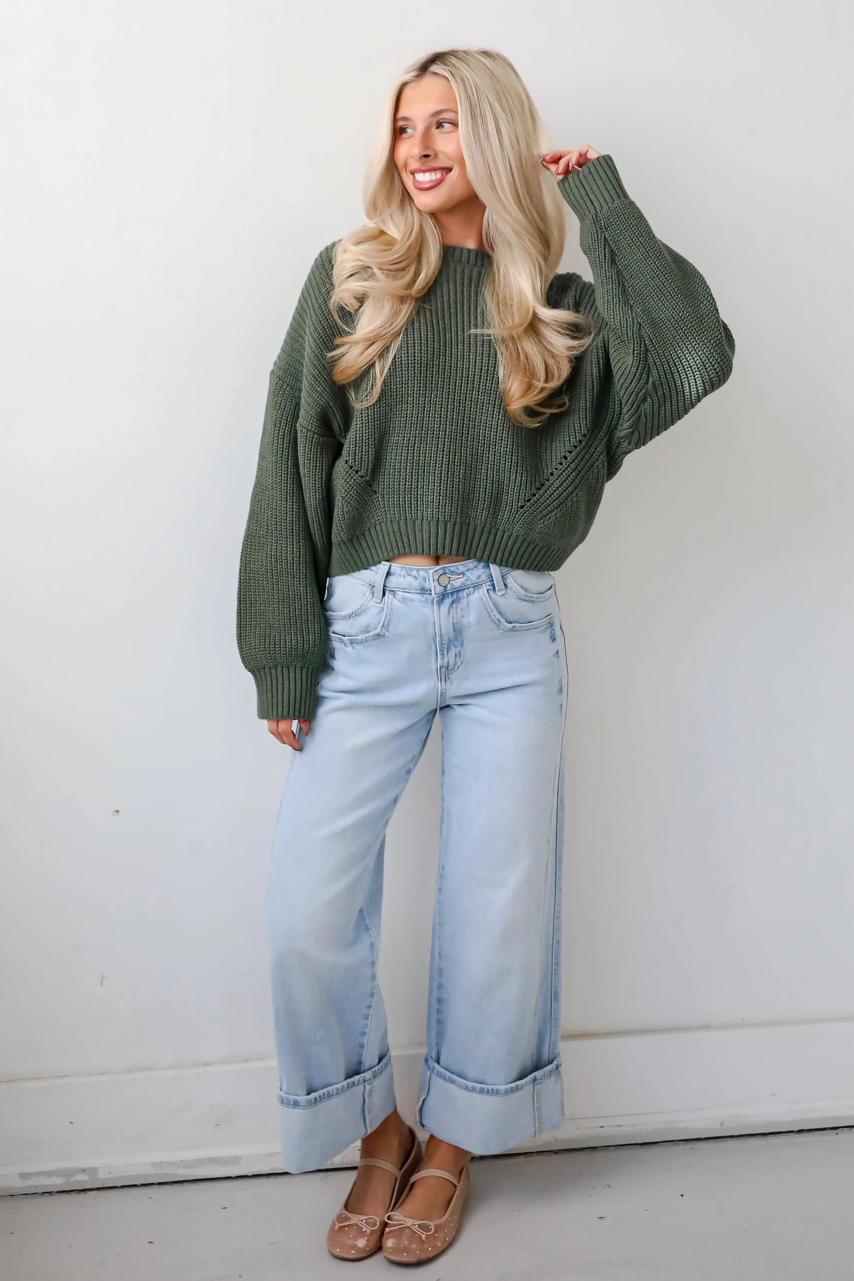 FINAL SALE - Immaculate Essence Olive Sweater