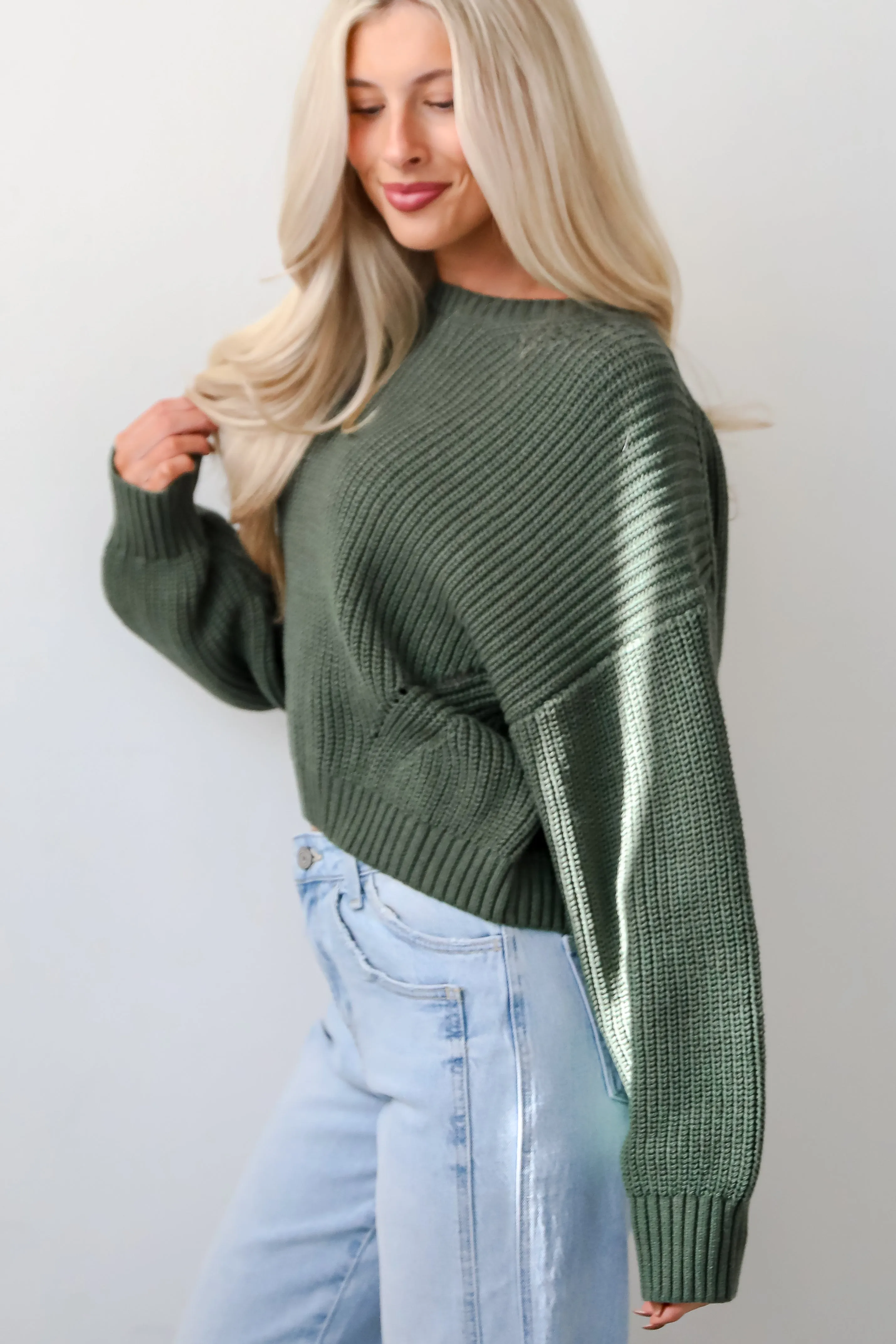 FINAL SALE - Immaculate Essence Olive Sweater
