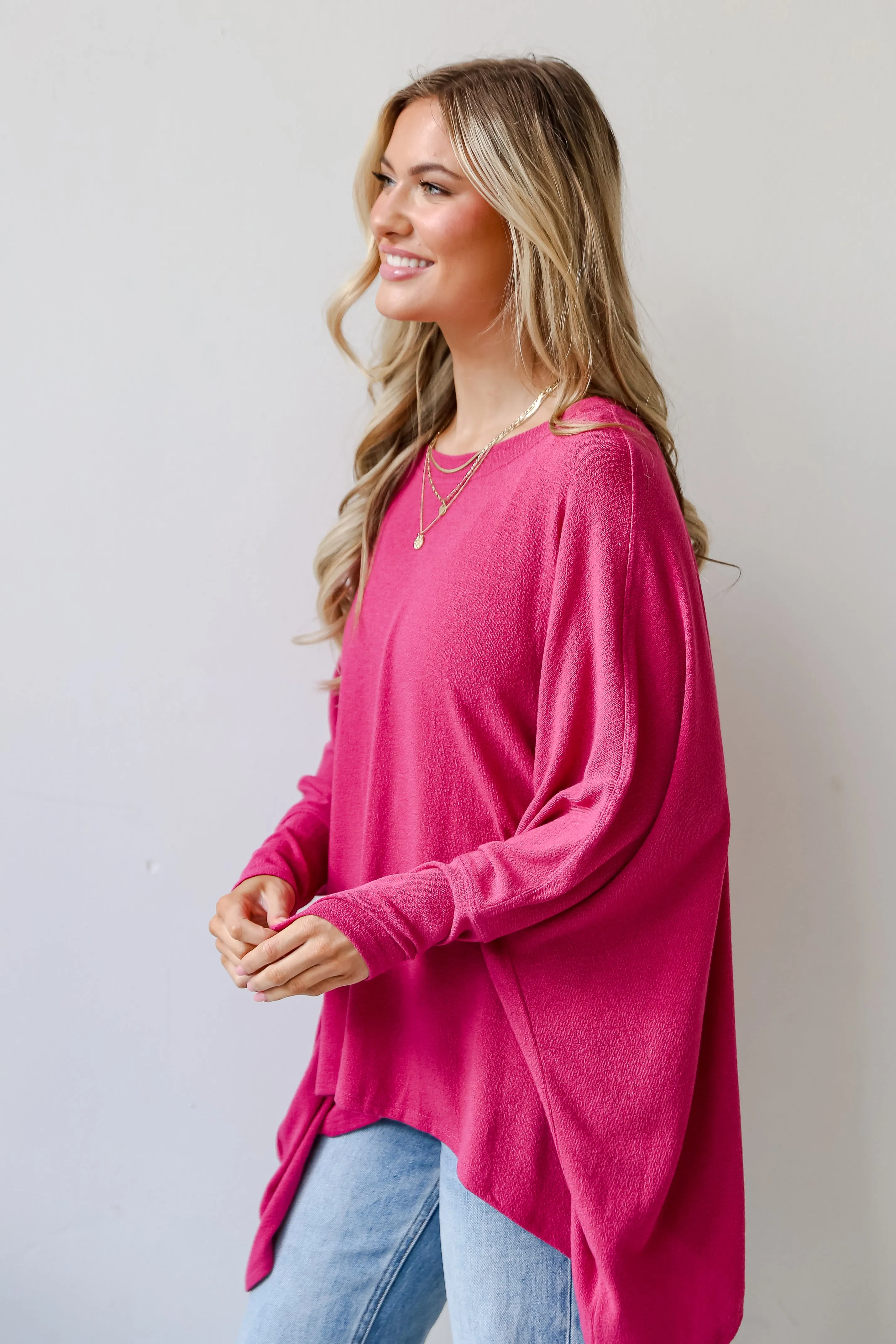 FINAL SALE - Jasmine Lightweight Knit Oversized Top - DU DEAL