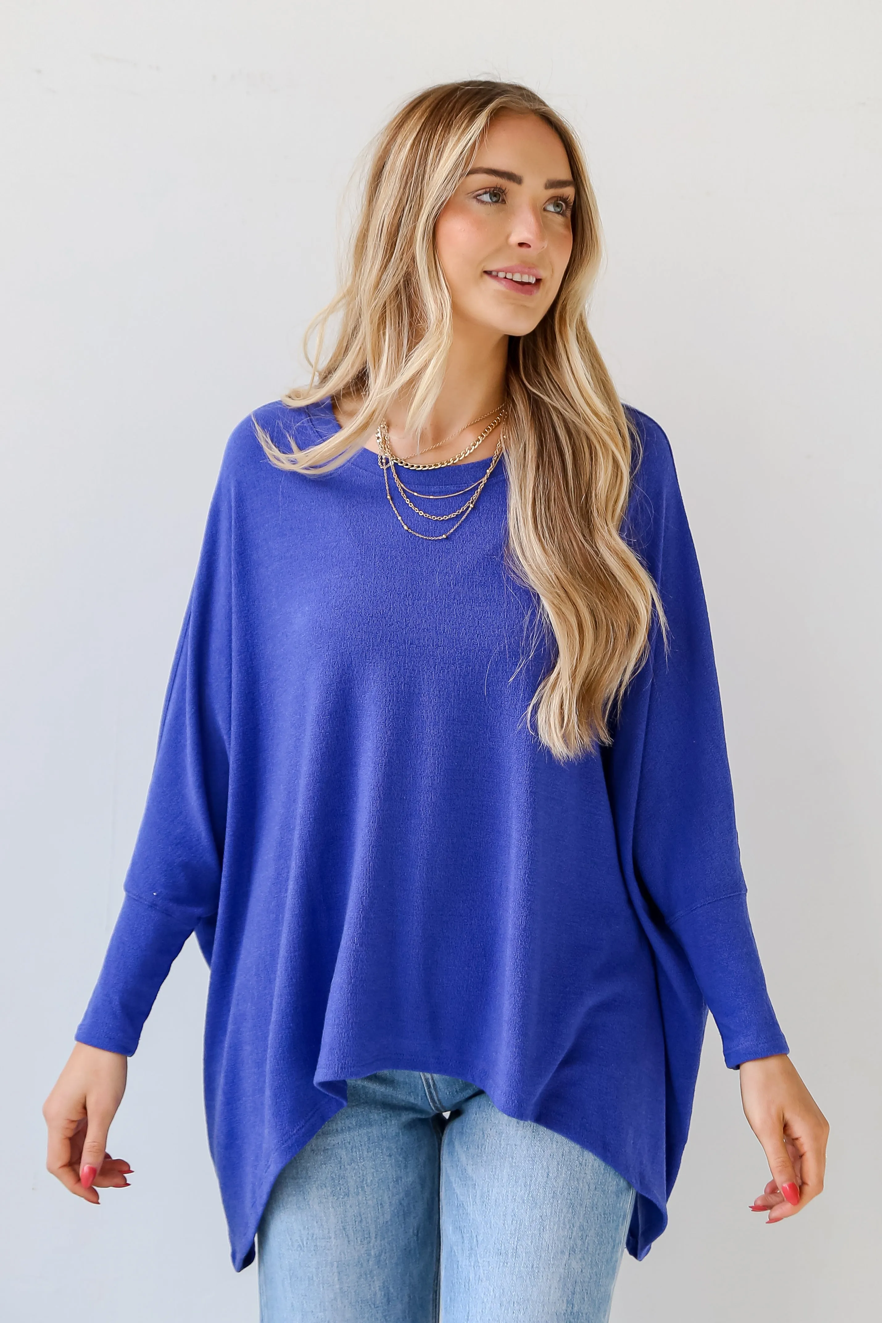 FINAL SALE - Jasmine Lightweight Knit Oversized Top - DU DEAL