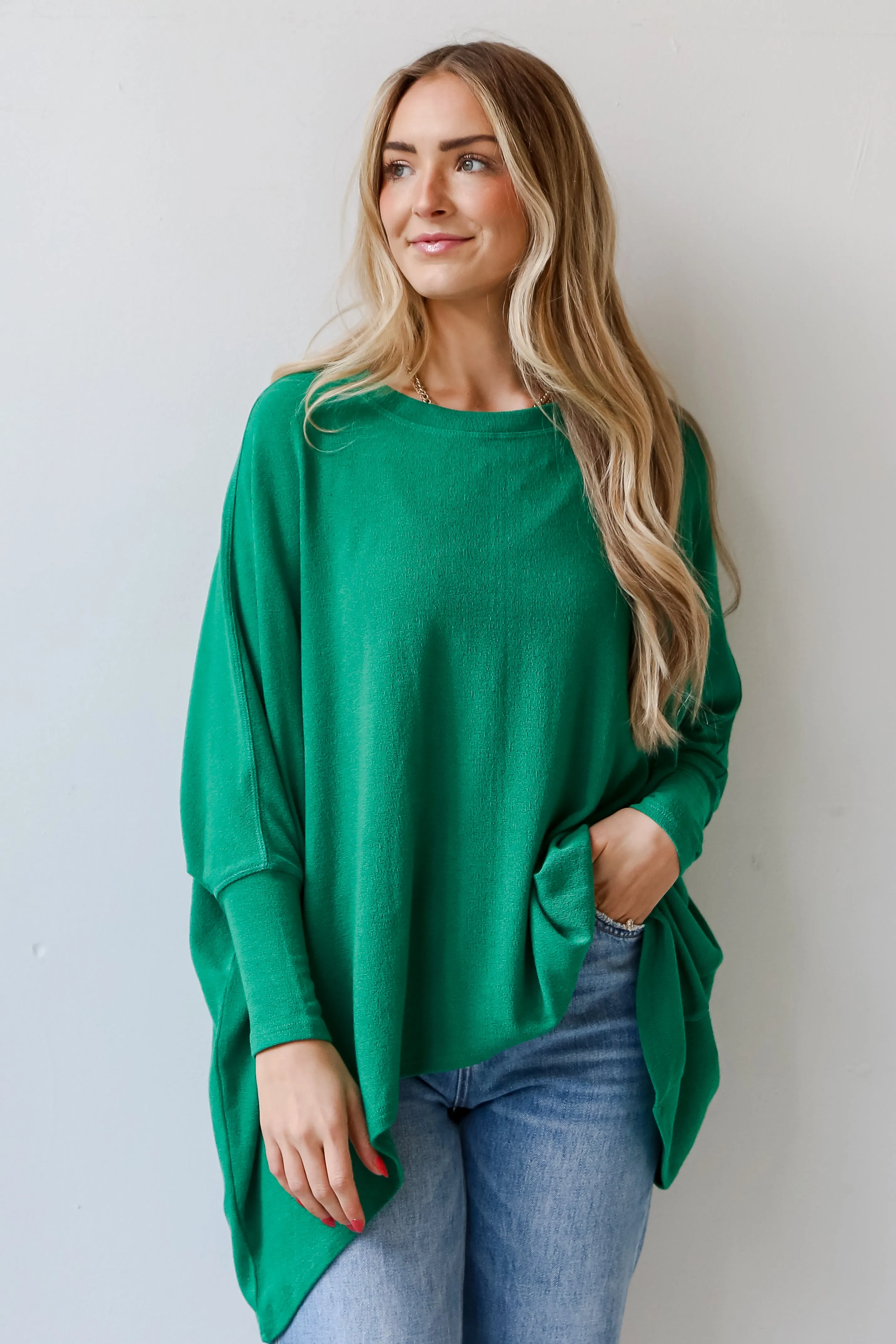FINAL SALE - Jasmine Lightweight Knit Oversized Top - DU DEAL