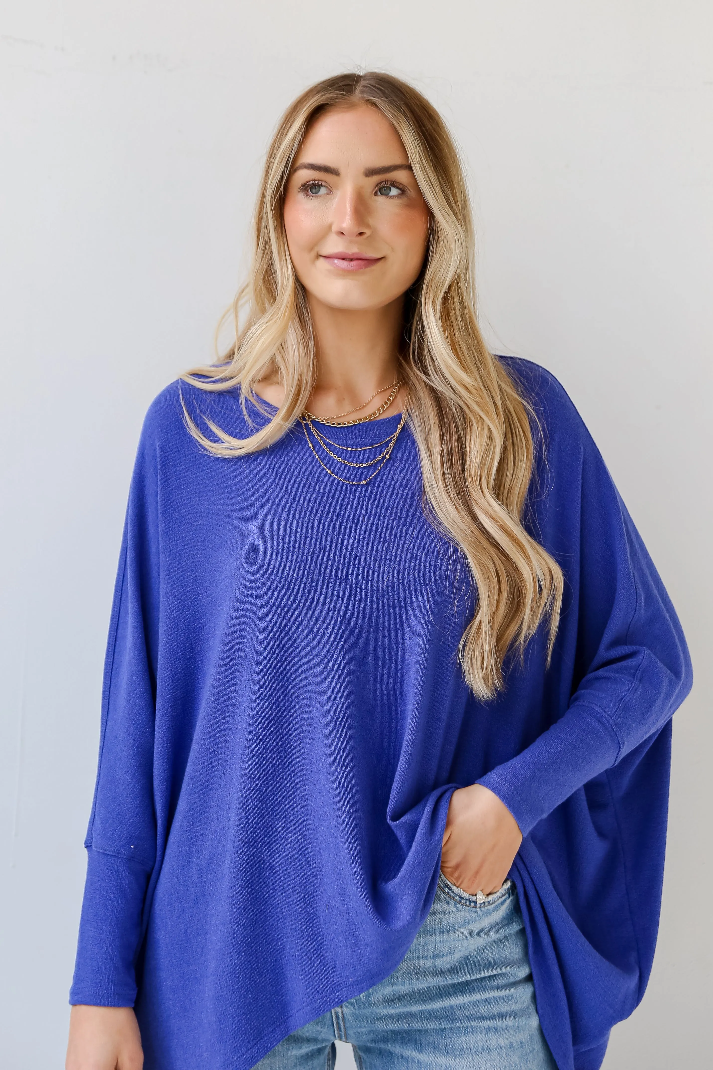 FINAL SALE - Jasmine Lightweight Knit Oversized Top - DU DEAL