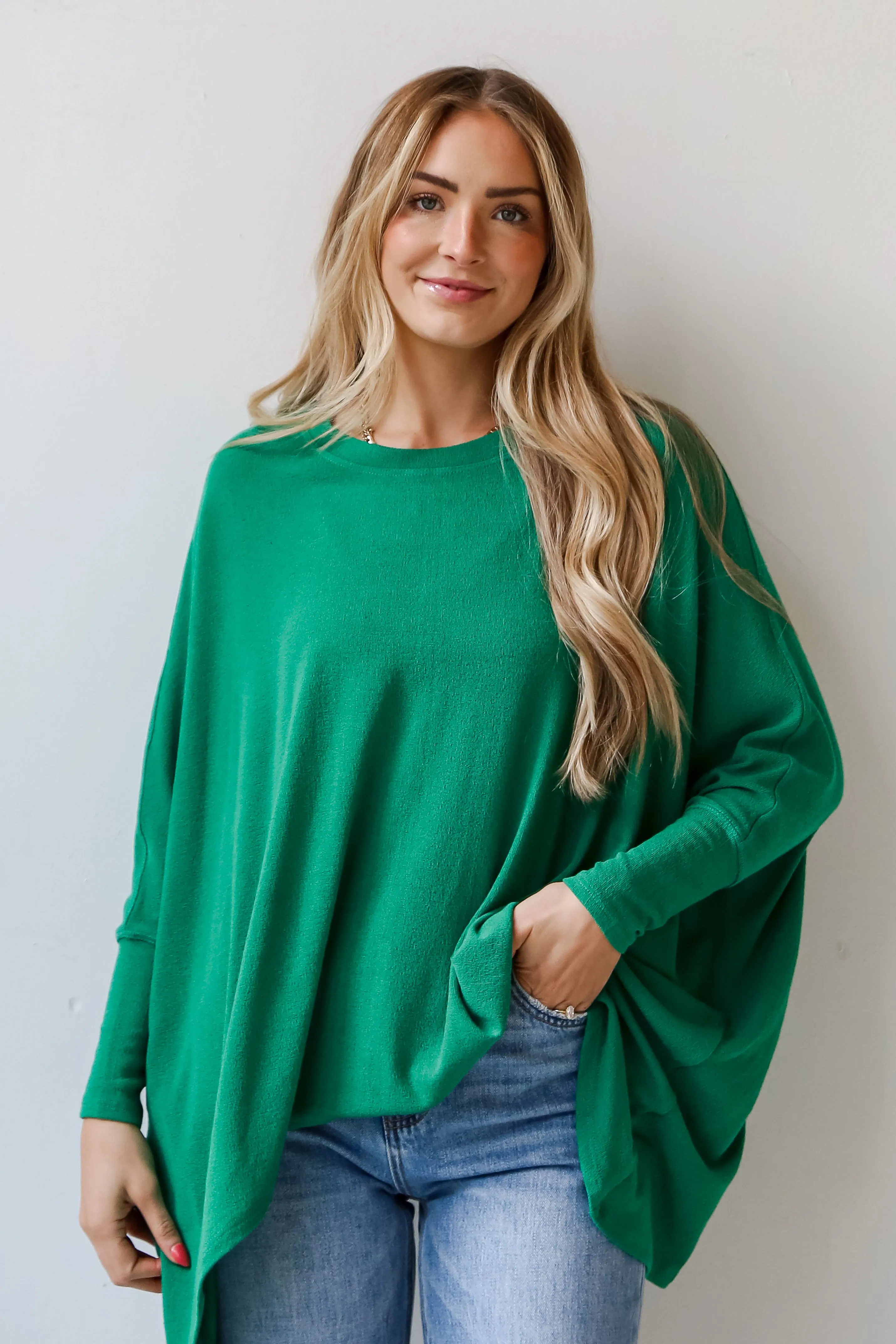 FINAL SALE - Jasmine Lightweight Knit Oversized Top - DU DEAL