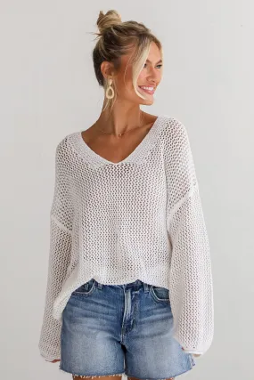 FINAL SALE - Relaxed Attitude Open Knit Sweater
