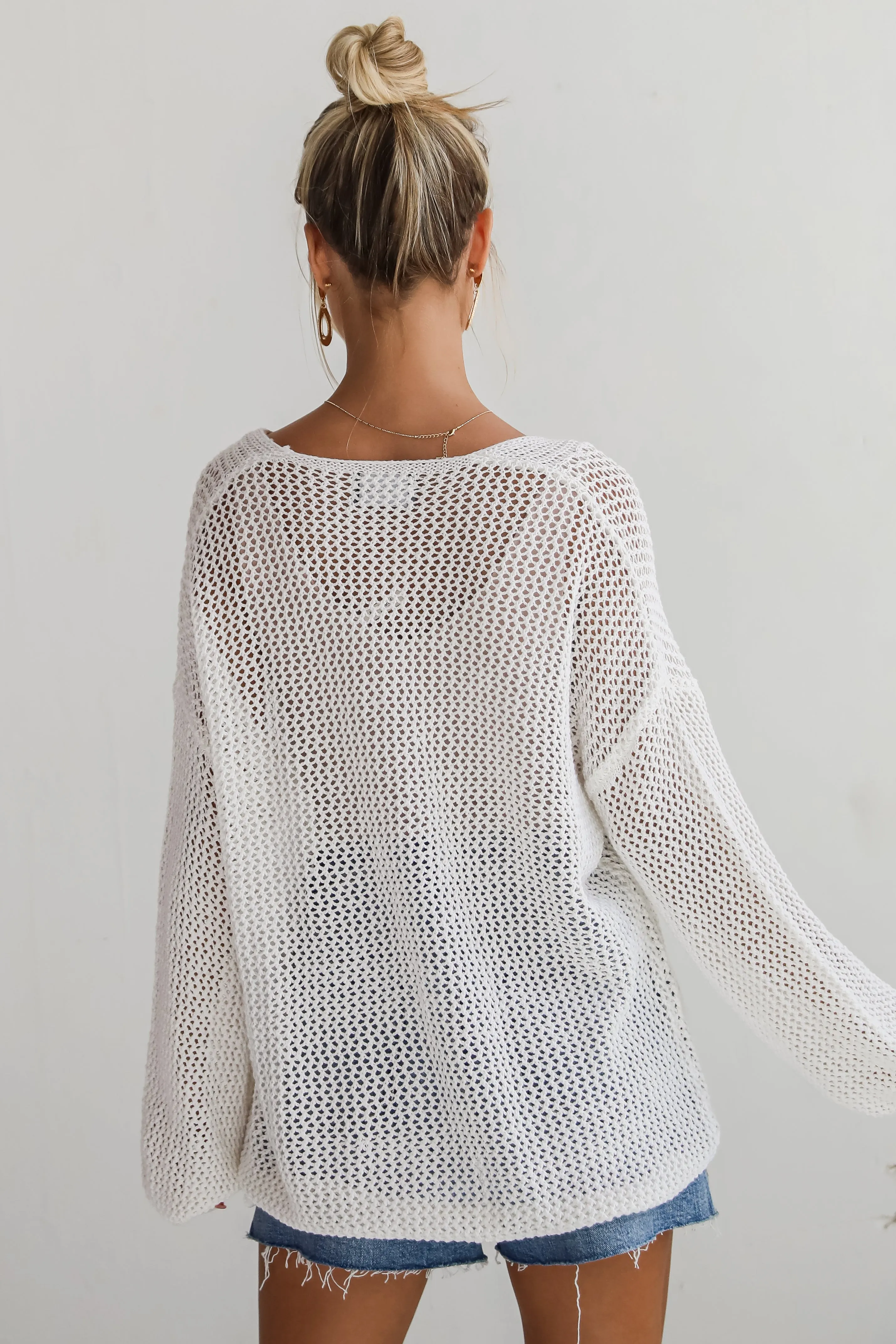 FINAL SALE - Relaxed Attitude Open Knit Sweater
