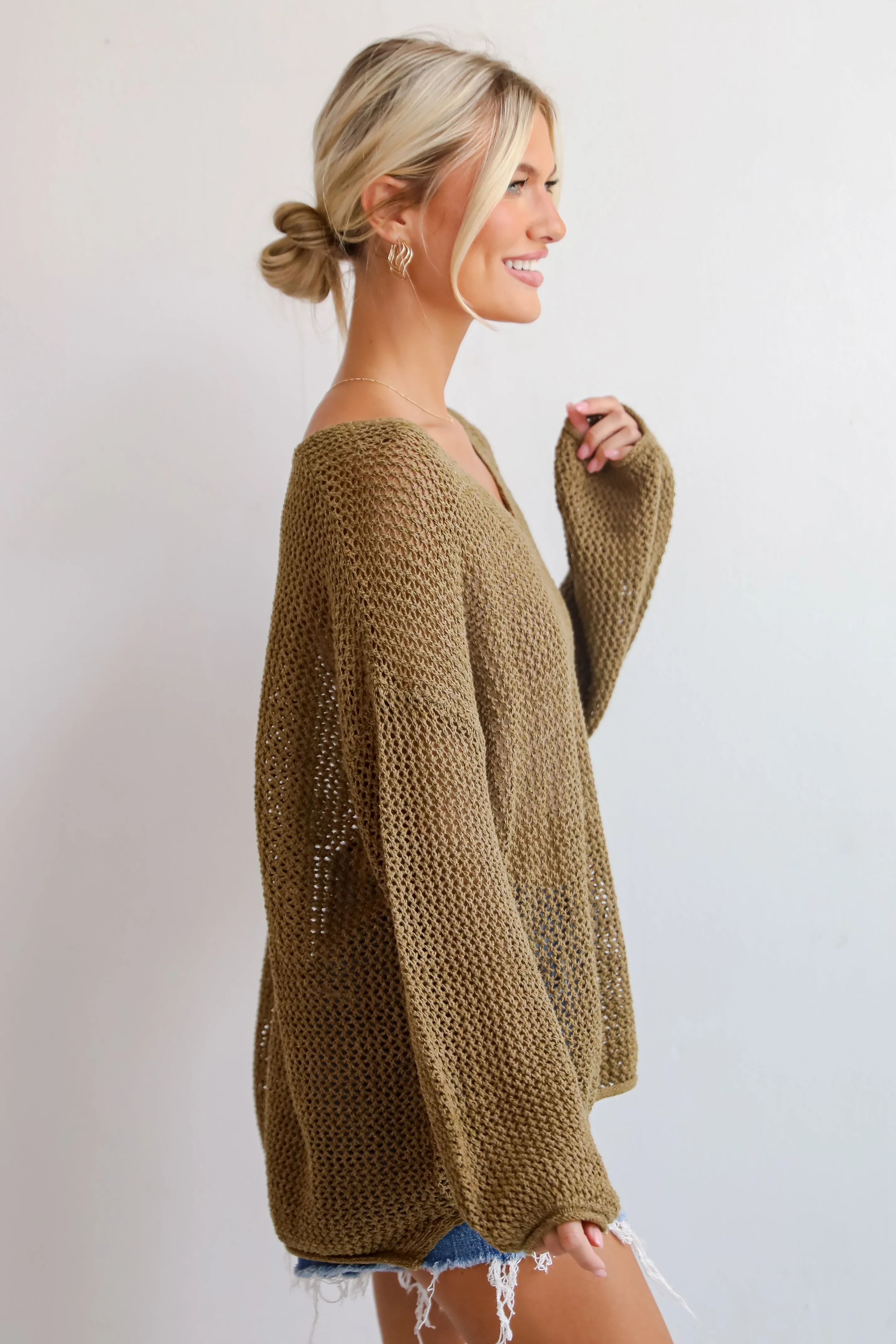 FINAL SALE - Relaxed Attitude Open Knit Sweater