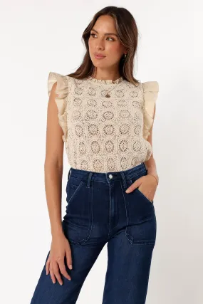 Fiona Knit Top - Natural