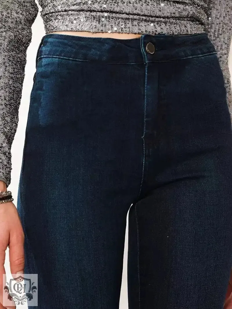 Flared Denim Pants