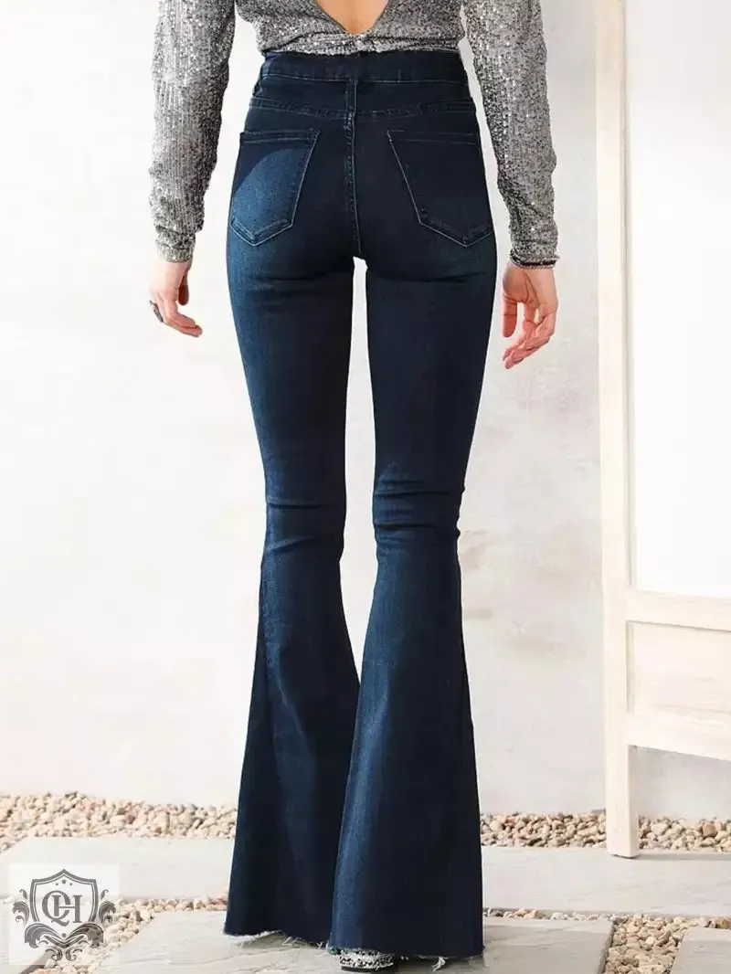 Flared Denim Pants