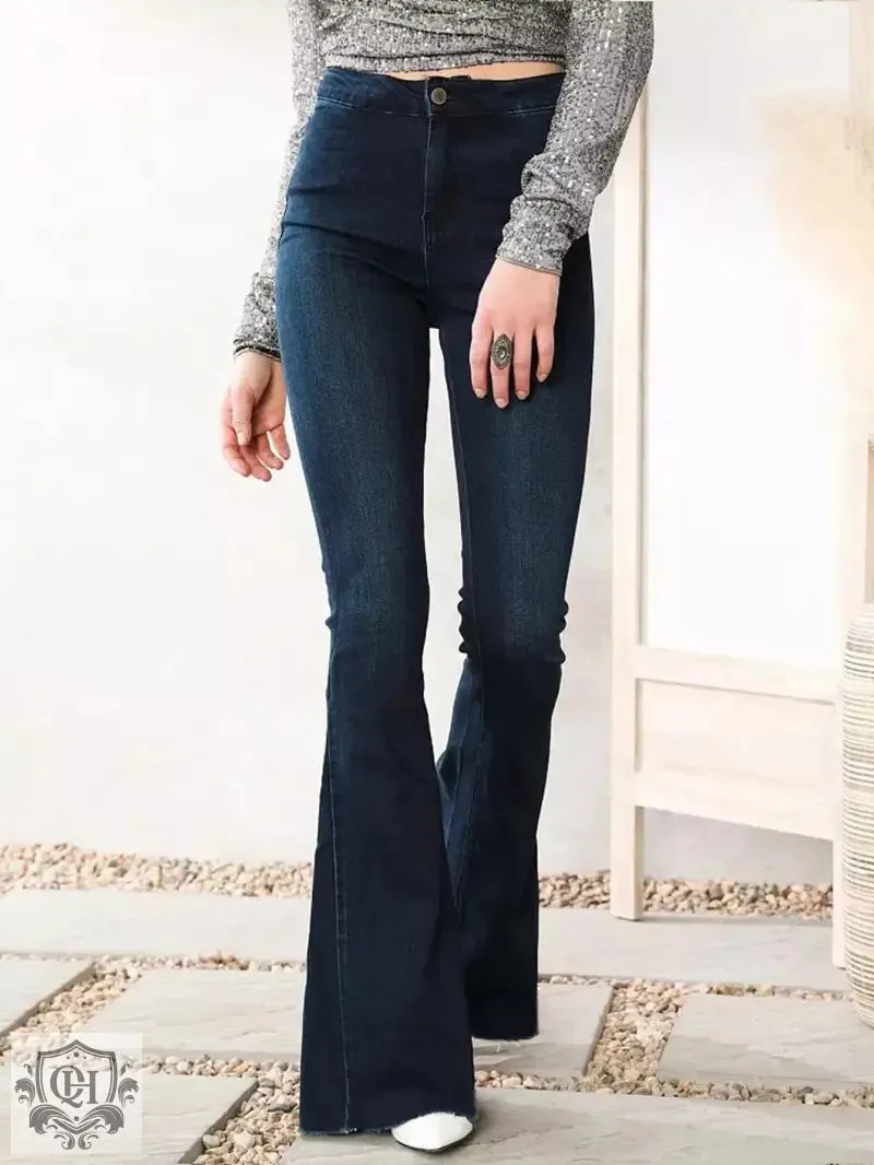 Flared Denim Pants