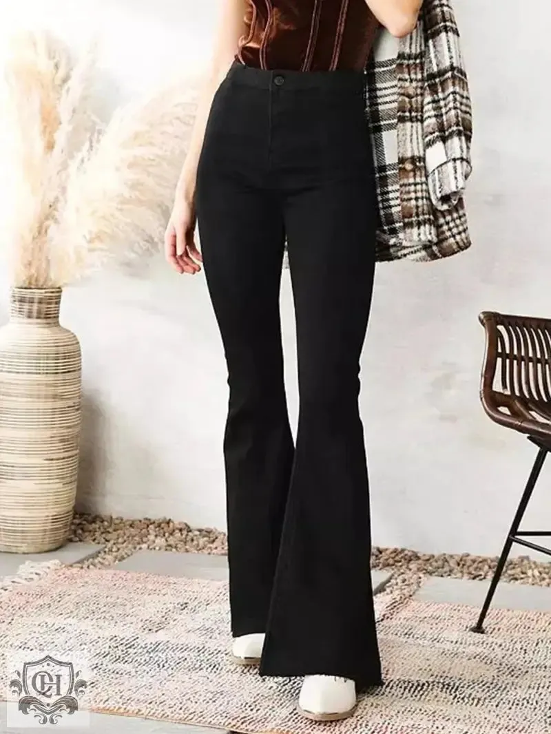 Flared Denim Pants