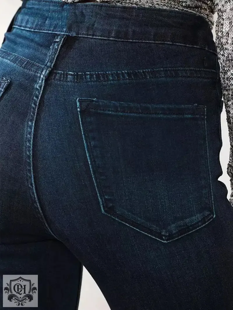 Flared Denim Pants