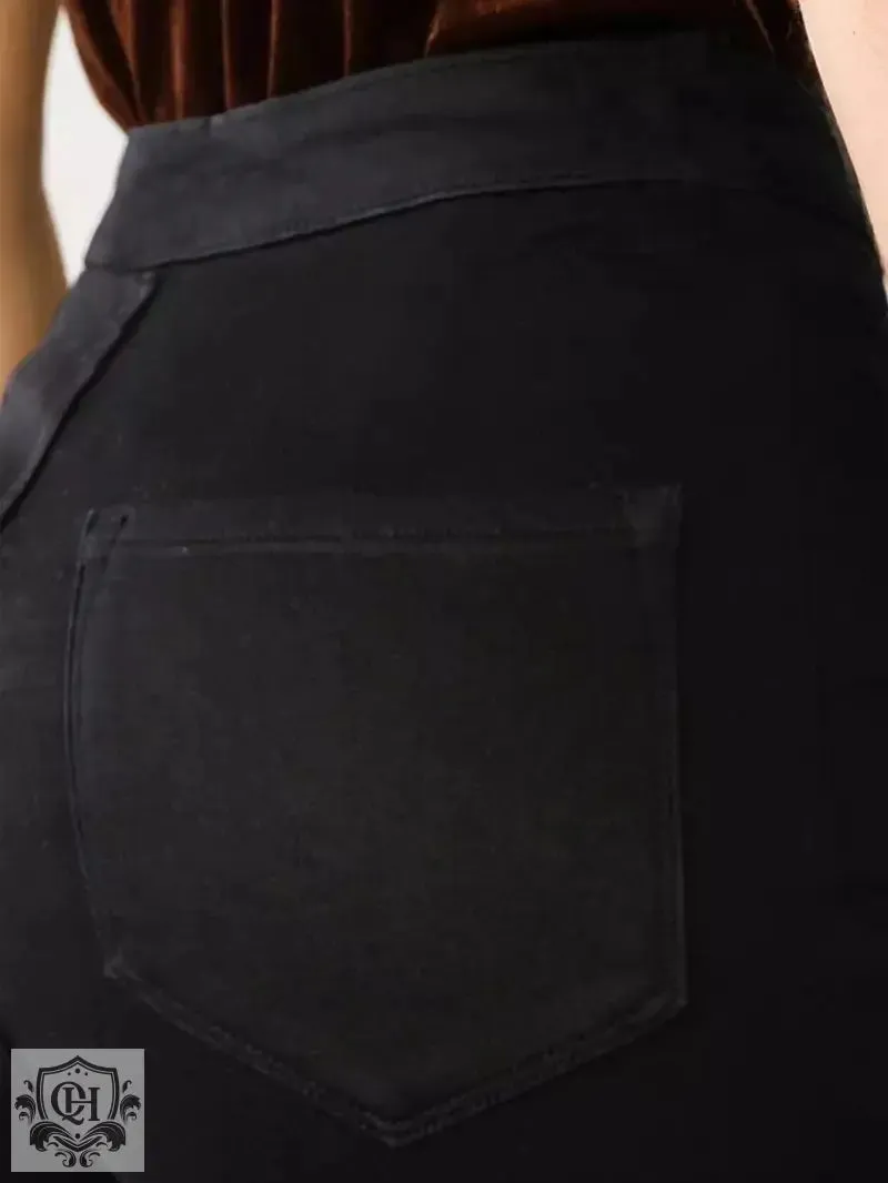 Flared Denim Pants