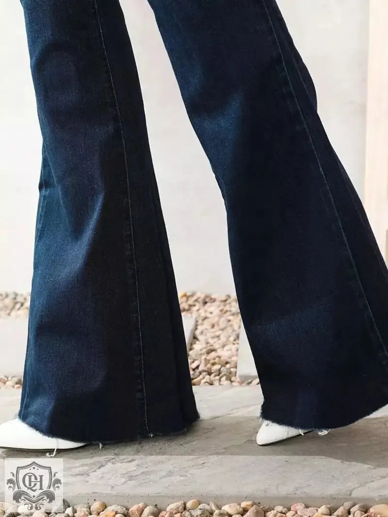 Flared Denim Pants