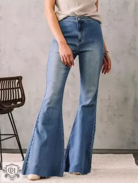 Flared Denim Pants