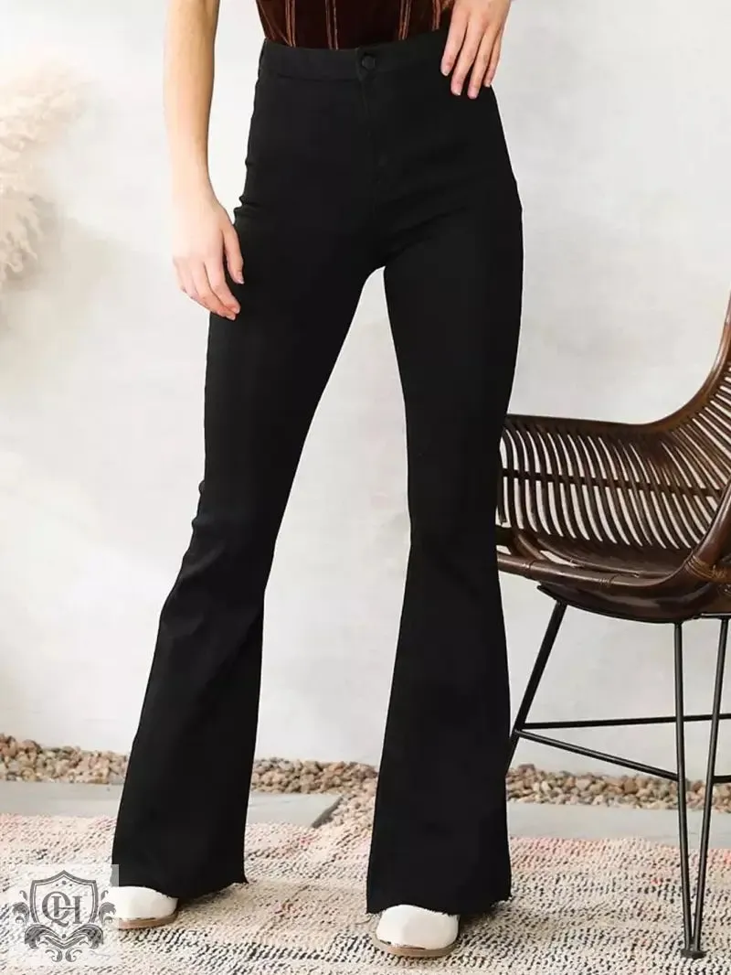 Flared Denim Pants